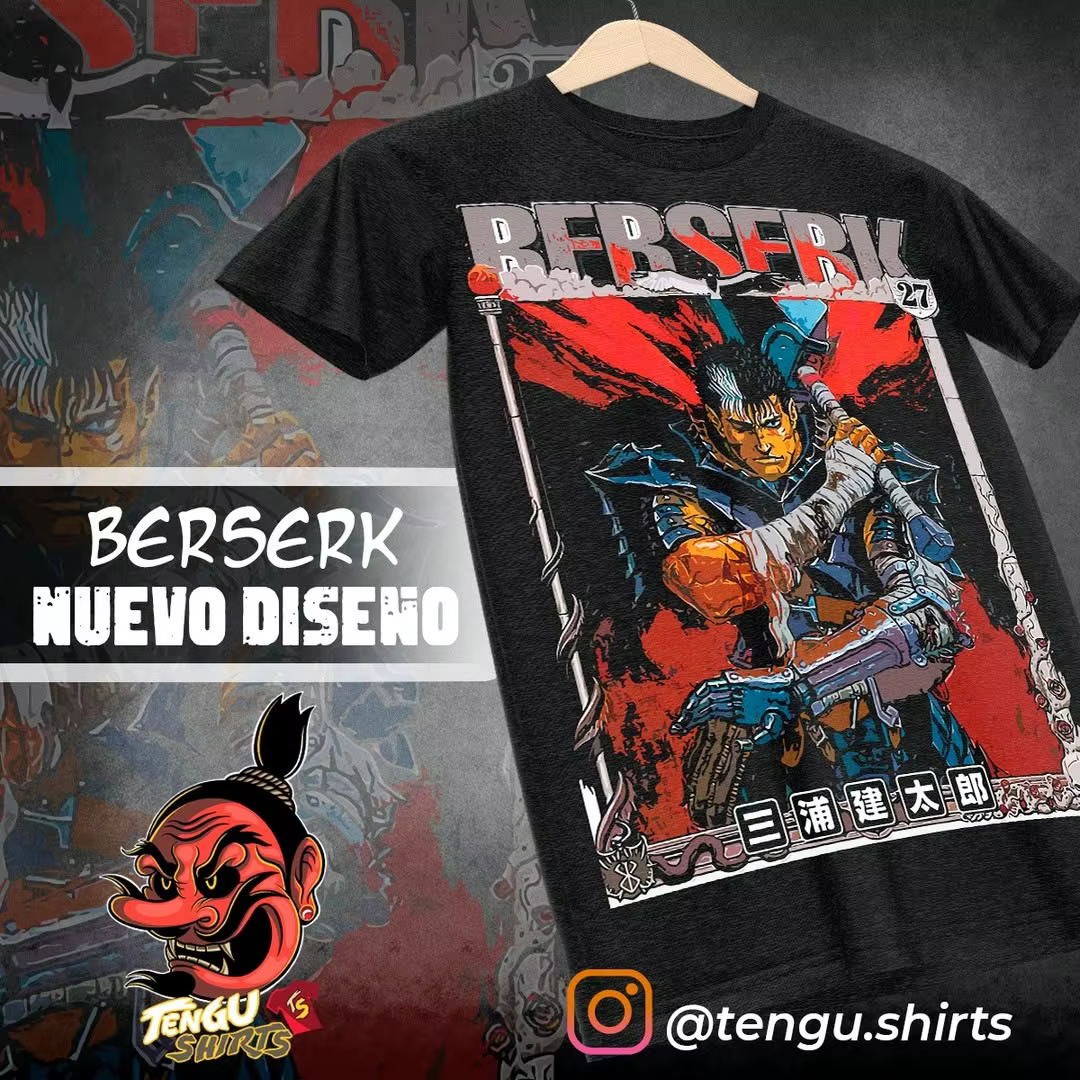 Berserk Anime T-shirt hommes femmes surdimensionné Y2k coton ample à manches courtes rue Harajuku ha