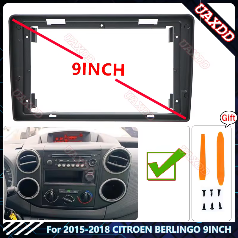 Pour CITROEN BERLINGO 2015-2018, autoradio Android 9 pouces, faisceau de câblage, écrans, accessoire
