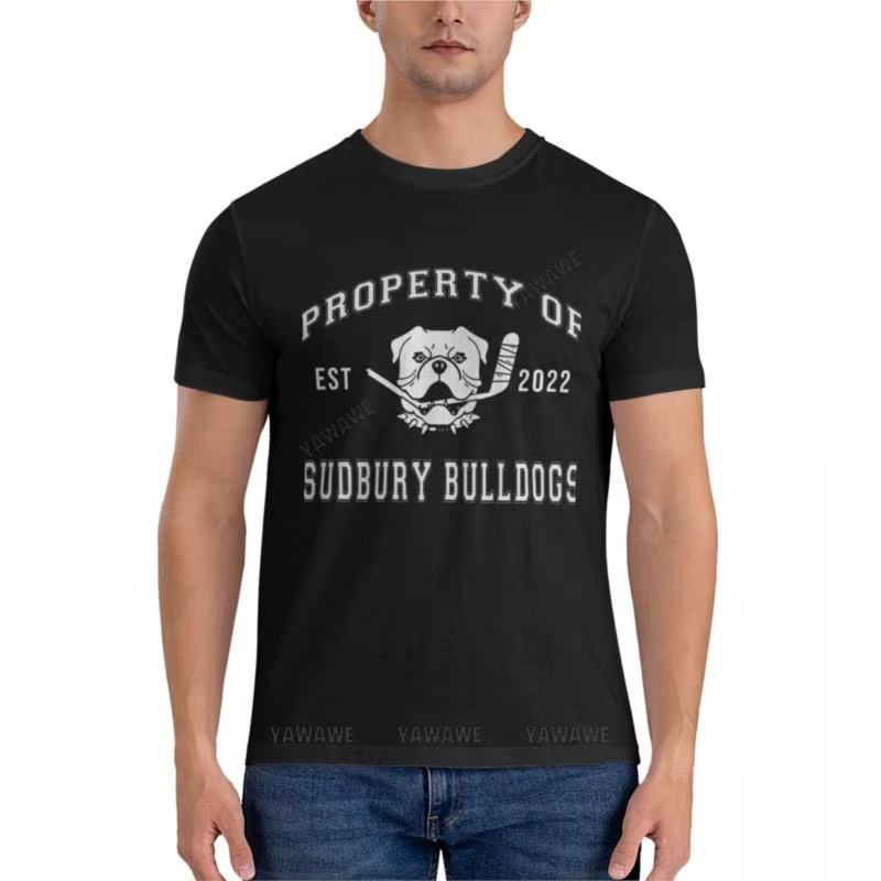 Shoresy-T-shirt graphique pour hommes, T-shirt classique, Property Of 06: Bulldogs, Économie pour fa