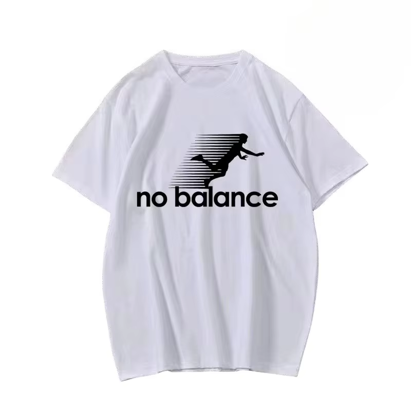 T-shirt imprimé No Balance, haut en coton tendance, style unisexe, sport, Y2K, Harajuku, pour hommes