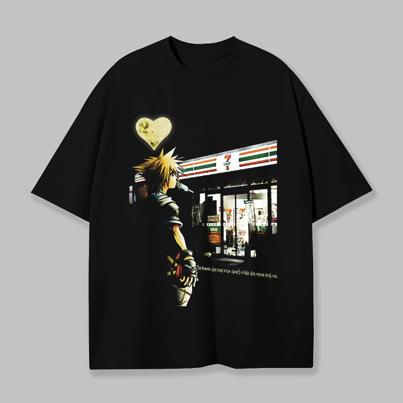 T-shirt pour amoureux de l'anime Kingdom Hearts Sora, nouveau modèle, vêtements de personnalité pour