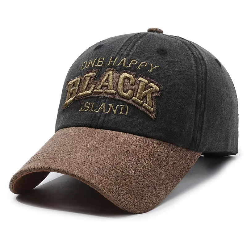 Casquette de baseball FS Green Brown Letter pour hommes, style vintage, casquette de camionneur, str