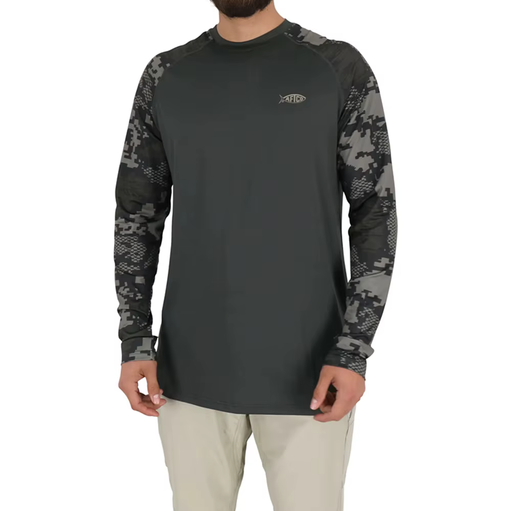 AFTCO-T-shirt de pêche à manches longues pour hommes, chemises de protection solaire, haut de randon