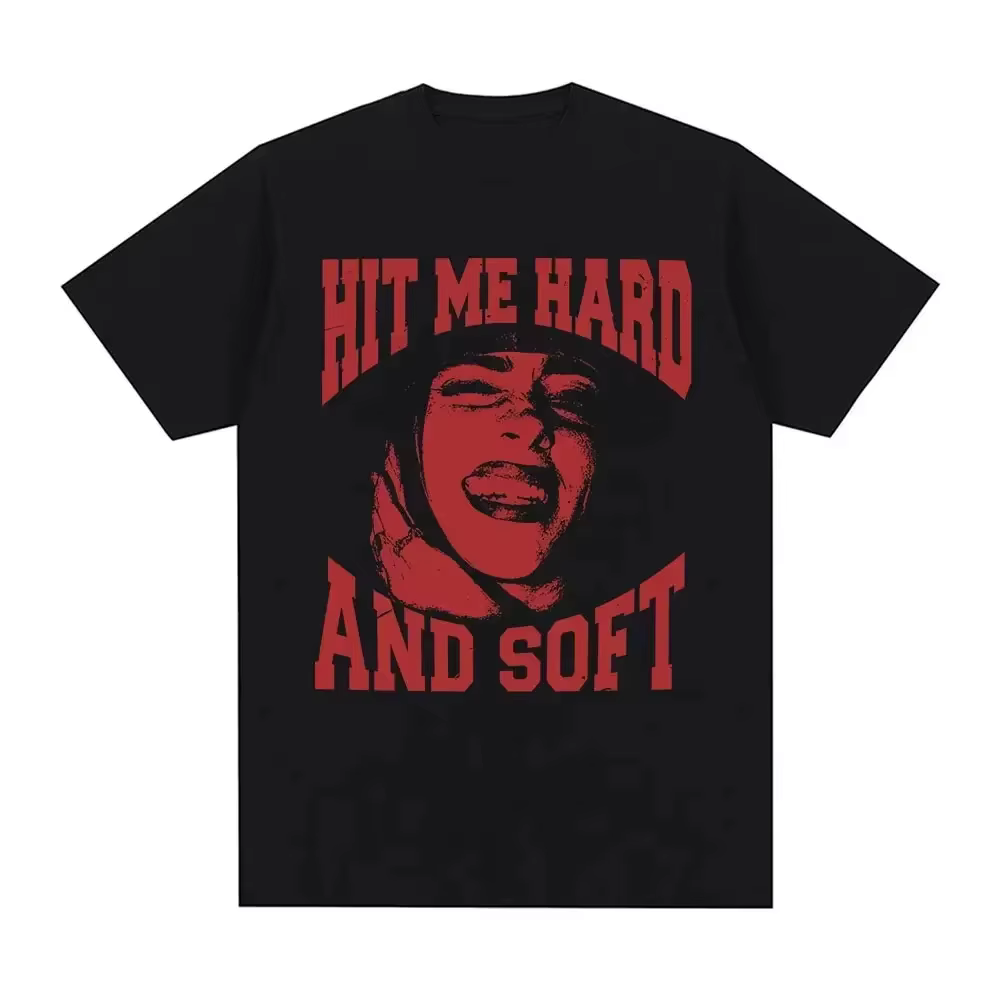 T-shirt unisexe Billie Eilish pour homme, 100 % coton, collection été 2026, style Y2K, manches court