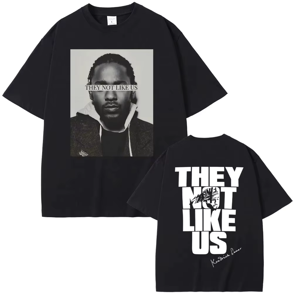Rappeur Kendrick Lamar ils pas comme nous T-shirts hommes femmes mode Hip Hop surdimensionné T-shirt