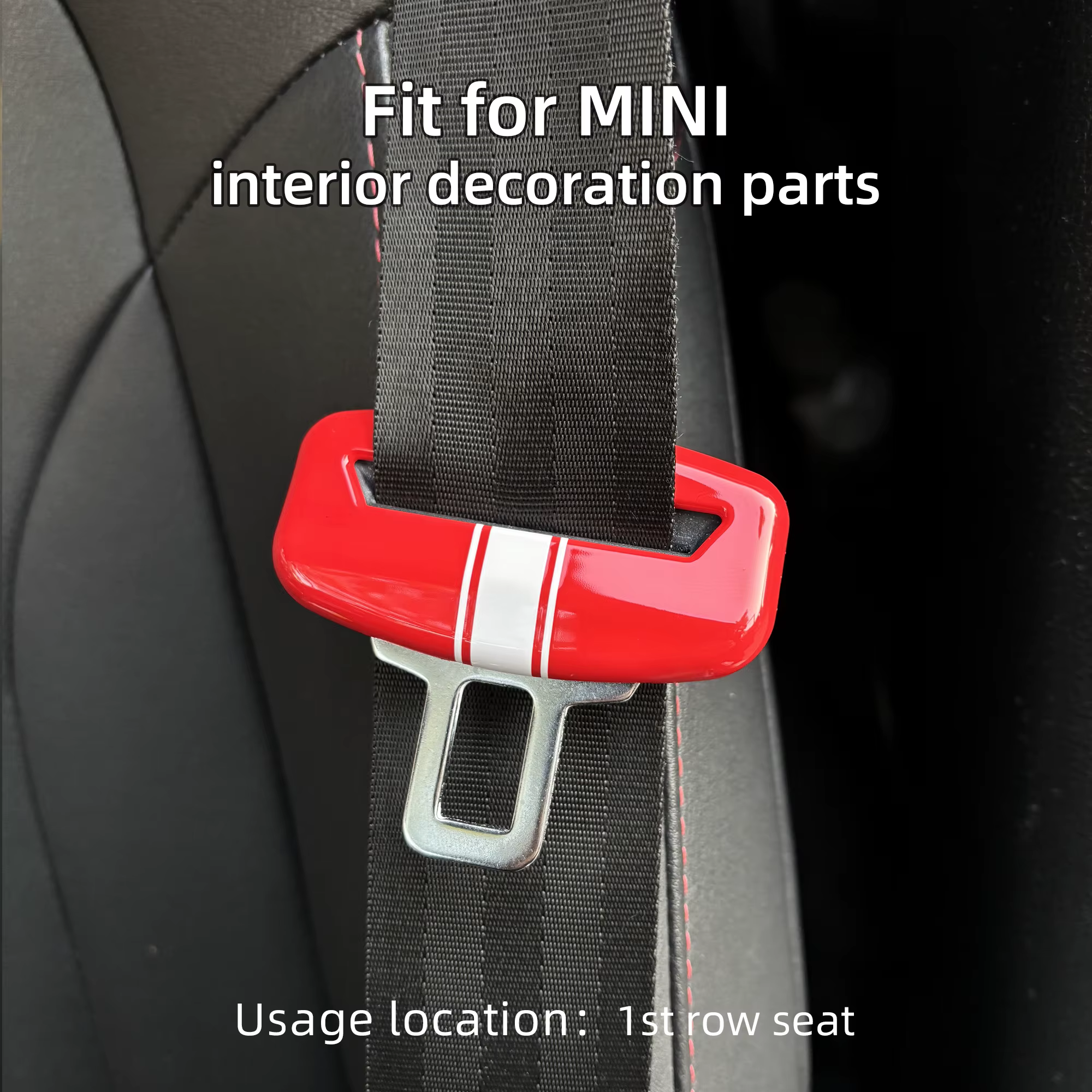 Accessoire élégant de boucle de ceinture de sécurité pour MINI JCW COUNTRYMAN U25, à clipser, aucun 