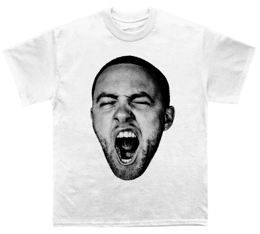 Mac Miller T-shirt en coton pour hommes, style vintage, streetwear décontracté, blanc