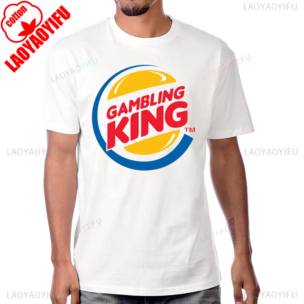 Drôle jeu roi T-Shirt Vegas Roulette Slot Poker jeu décontracté mode Streetwear homme T-Shirt coton 