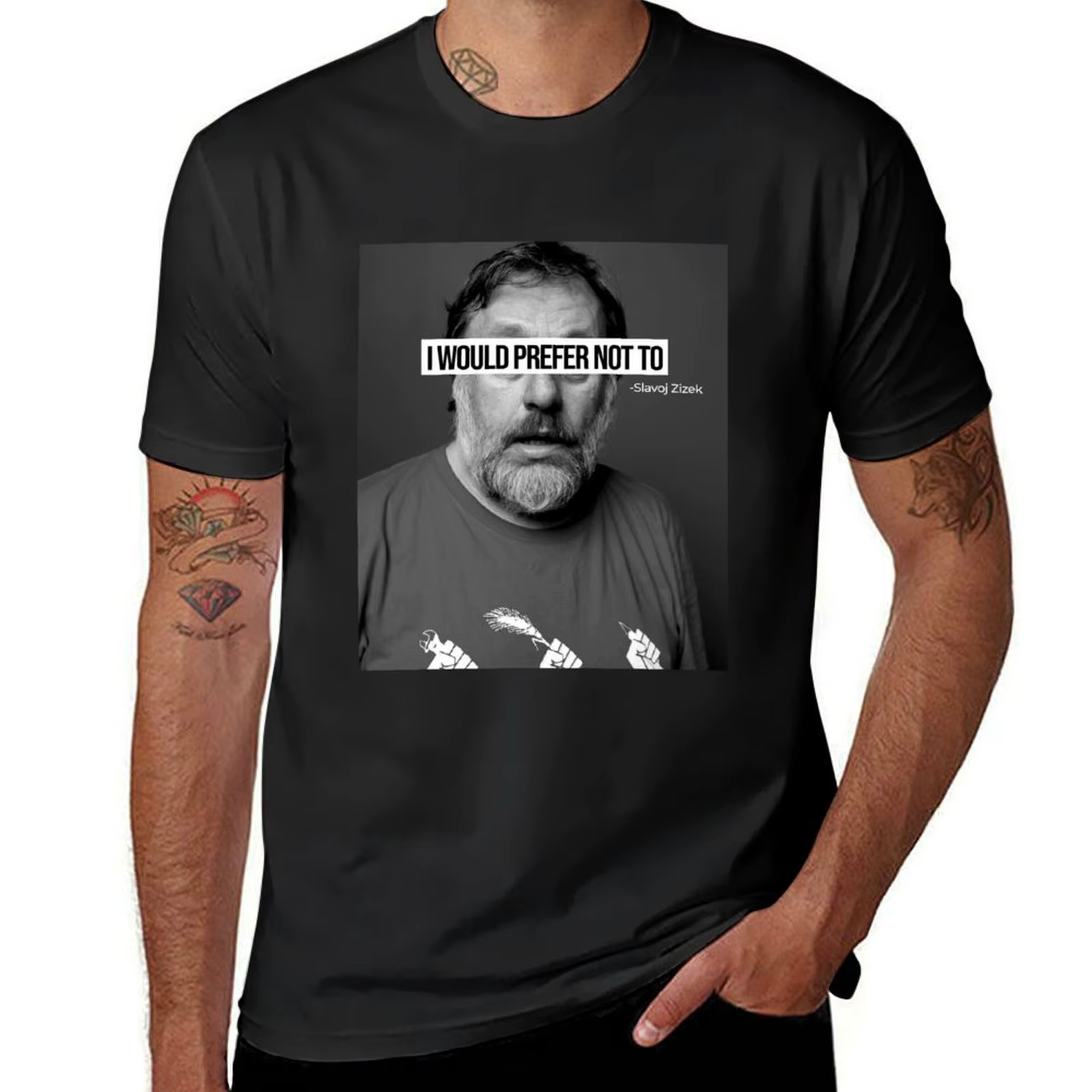 T-Shirt Slavoj Zizek pour hommes, vêtements animés, vintage, personnalisation, fans de sport, I Woul