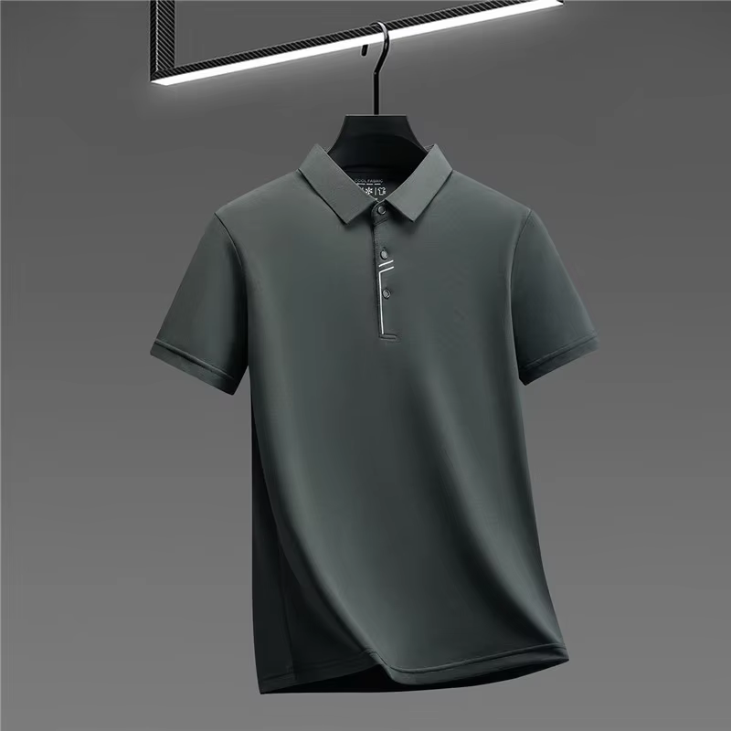 Polo pour homme à manches courtes, style décontracté et professionnel, tissu léger et respirant, hau