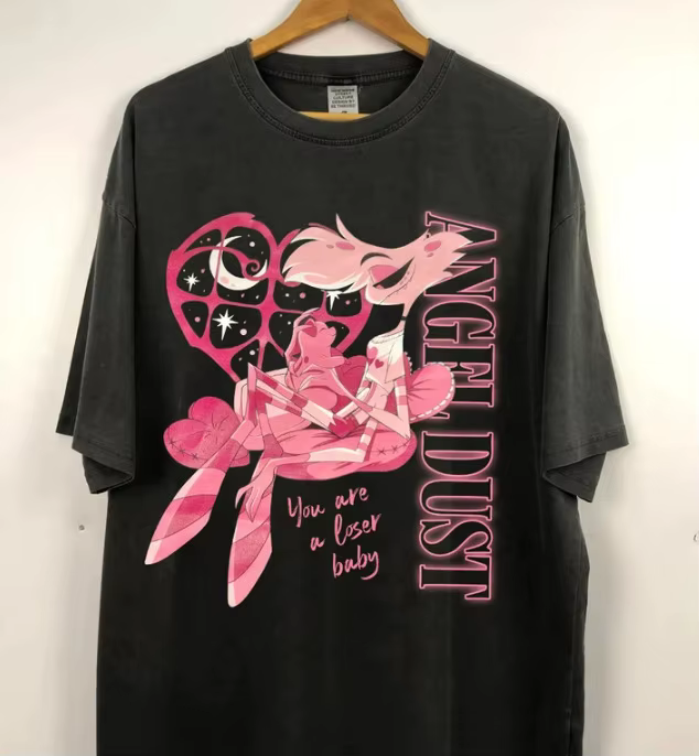 Chemise Angel Dust Cadeau drôle pour fans, Angel Dust Vivziepop Hazbin Shirt, Angel Dust