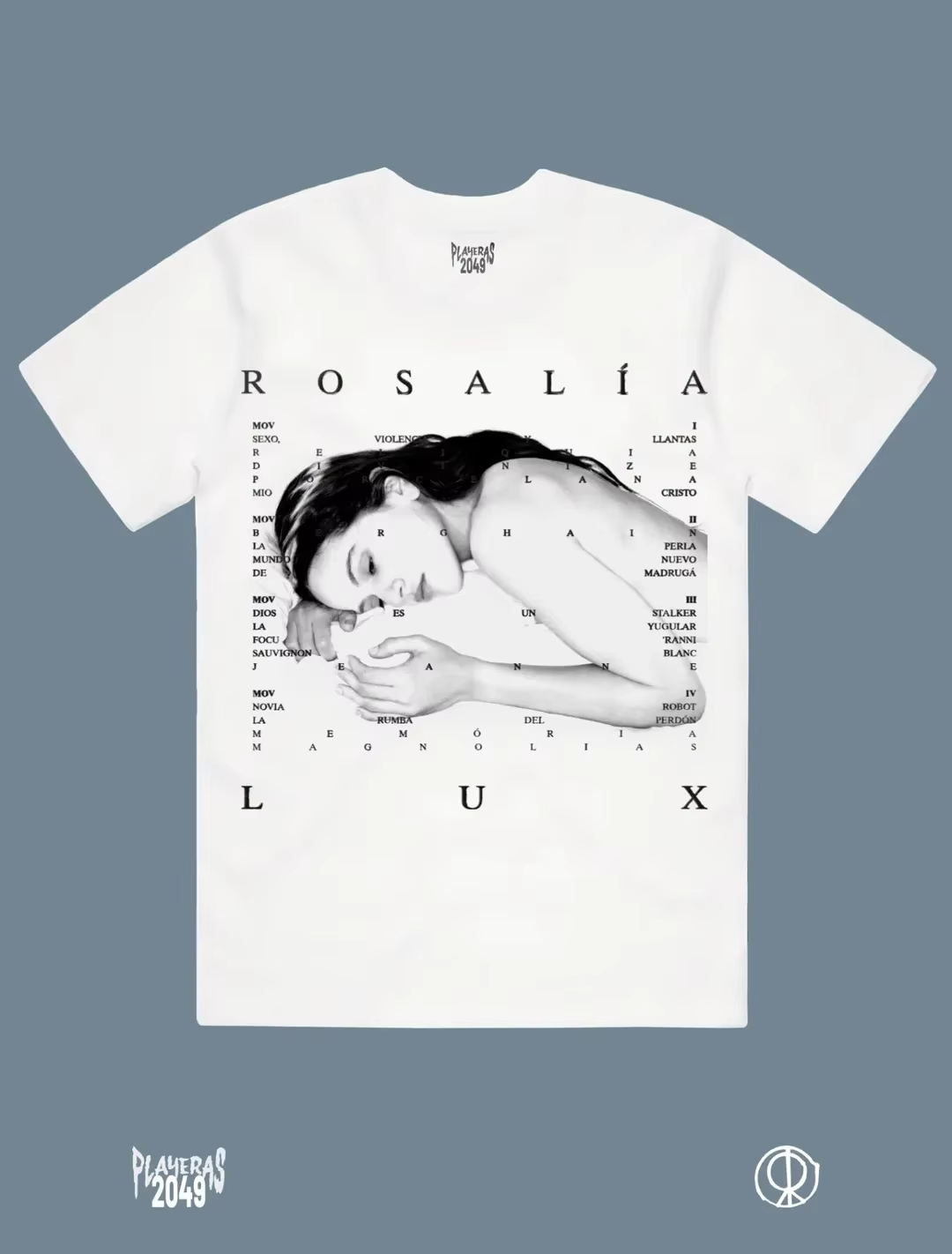 LUX Ablum T-shirt graphique à la mode chanteur Rosalia surdimensionné T-shirt hommes femmes décontra