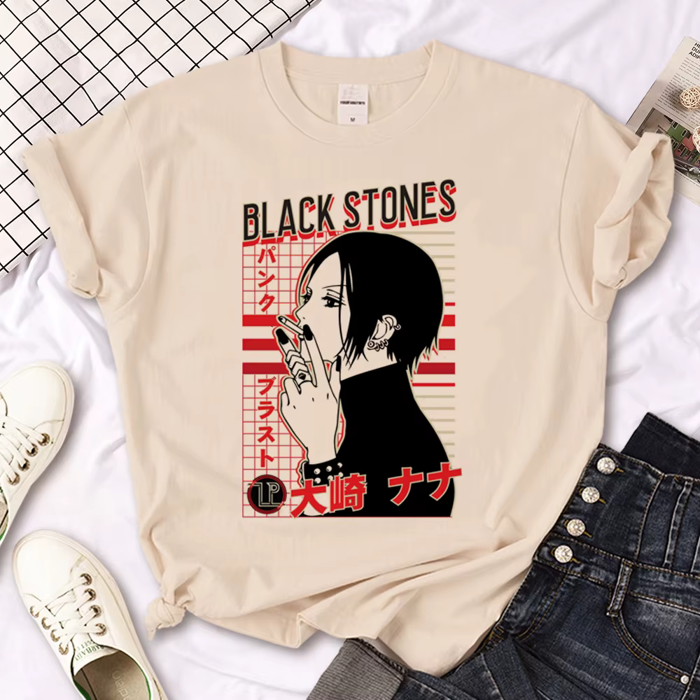 T-shirt Nana pour femmes, vêtement humoristique de styliste japonais