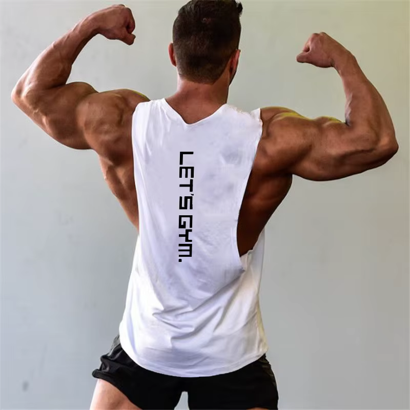 Just Gym Fitness Économie pour hommes, Côtés coupés, Trous tombants, Musculation, Précieux, Entraîne