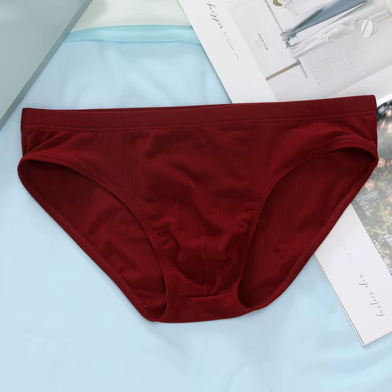 Sous-vêtements sexy respirants pour hommes, slips d'été, culottes monochromes, lingerie masculine, z