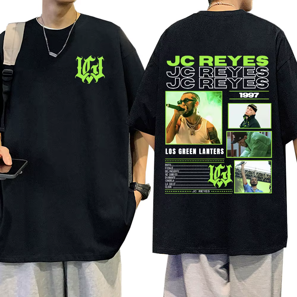 Rappeur Jc Reyes Los Green Lanters T-shirts Hommes Femmes Vêtements Hip Hop Mode T-shirts Coton Déco