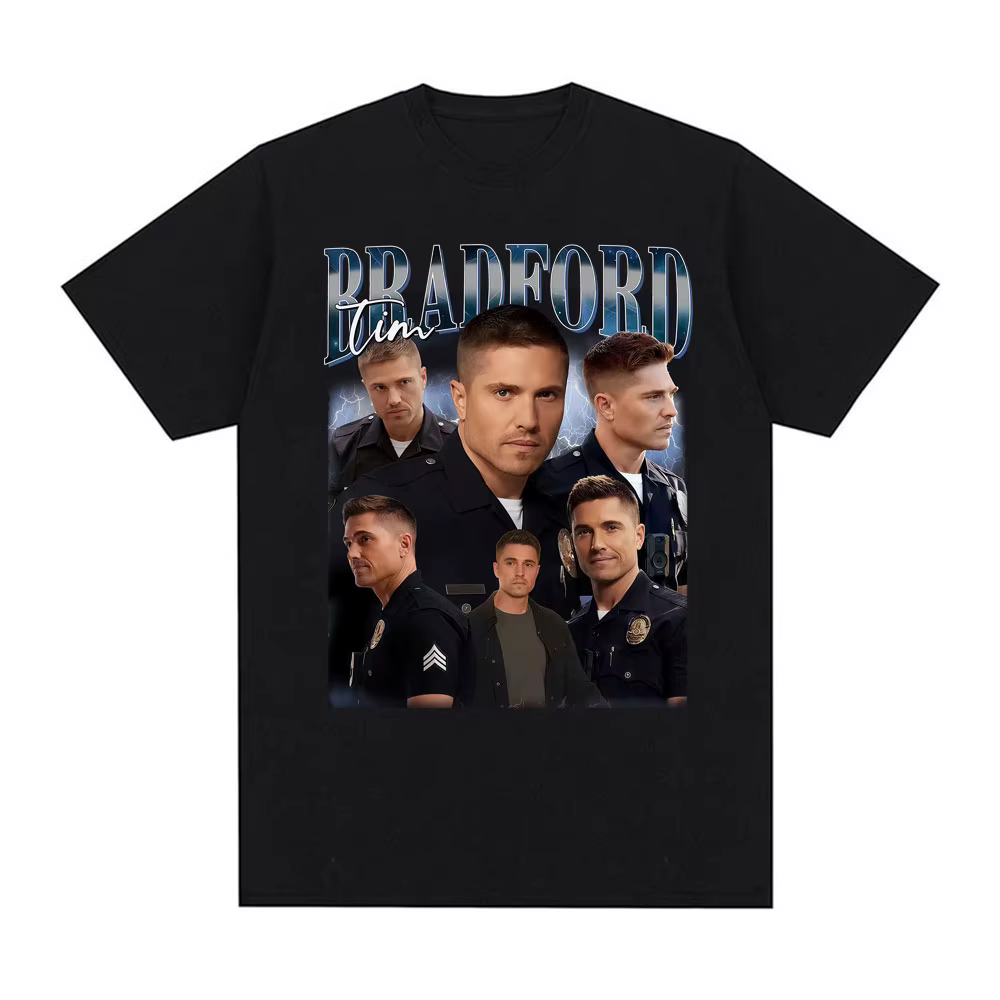 Tim Bradford The Rookie Vintage 90s Movie Graphic T-shirts pour femmes, T-shirt confortable à la mod
