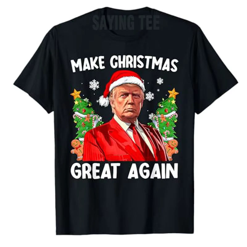 Rendre Noël encore une fois drôle Santa MAGA hommes T-Shirt de noël nouveauté cadeau humoristique la