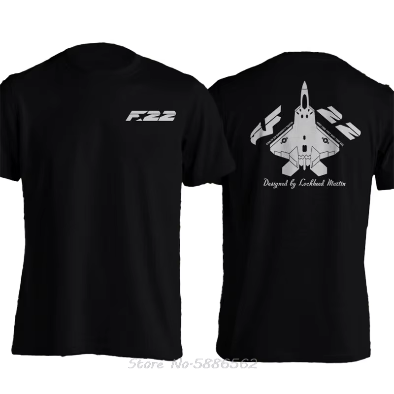 F-22 Raptor Air USAF Jet Fighter T-Shirt graphique unisexe coton T-Shirt surdimensionné Fitness t-sh