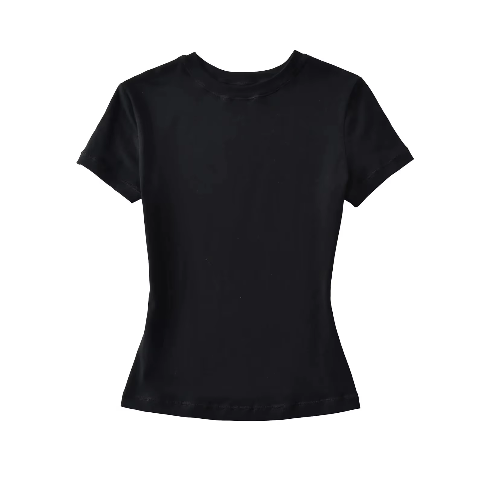Kardashian taille sur mesure T-Shirt à manches courtes femmes été coupe ajustée élastique Base court