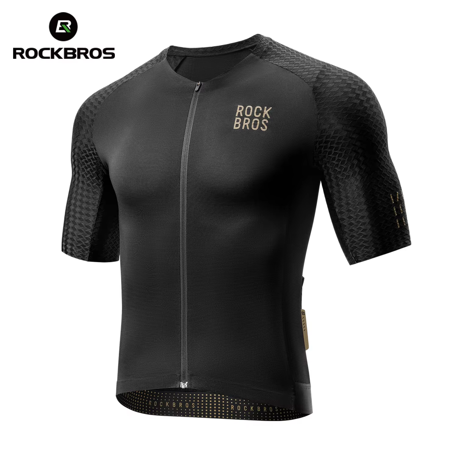 ROCKBROS T-shirt de cyclisme respirant à manches courtes pour homme – Vêtement de vélo d'été pour le