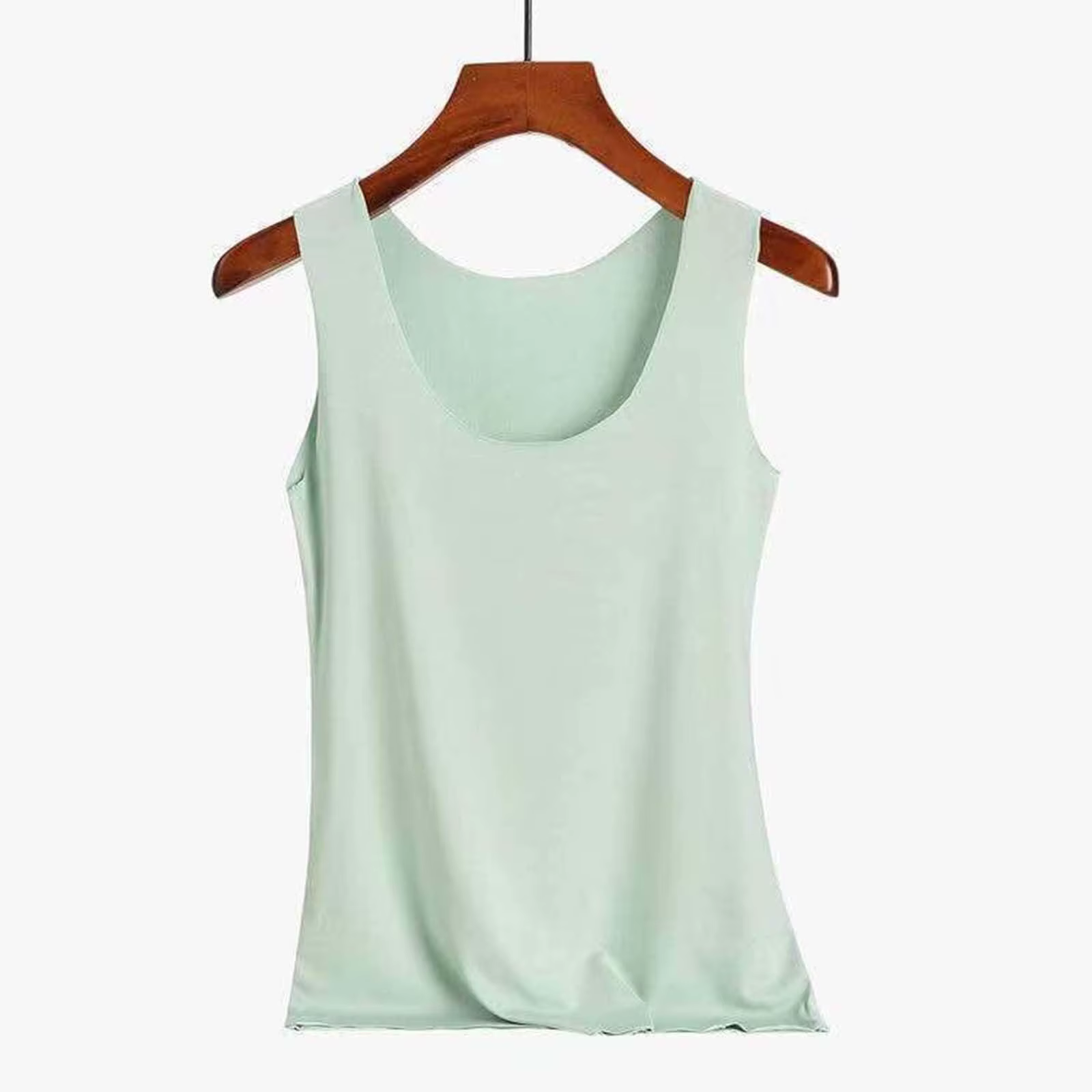 Débardeur d'été sans manches pour femmes, col en V, maillot de corps, couleur unie, soie glacée, Sli