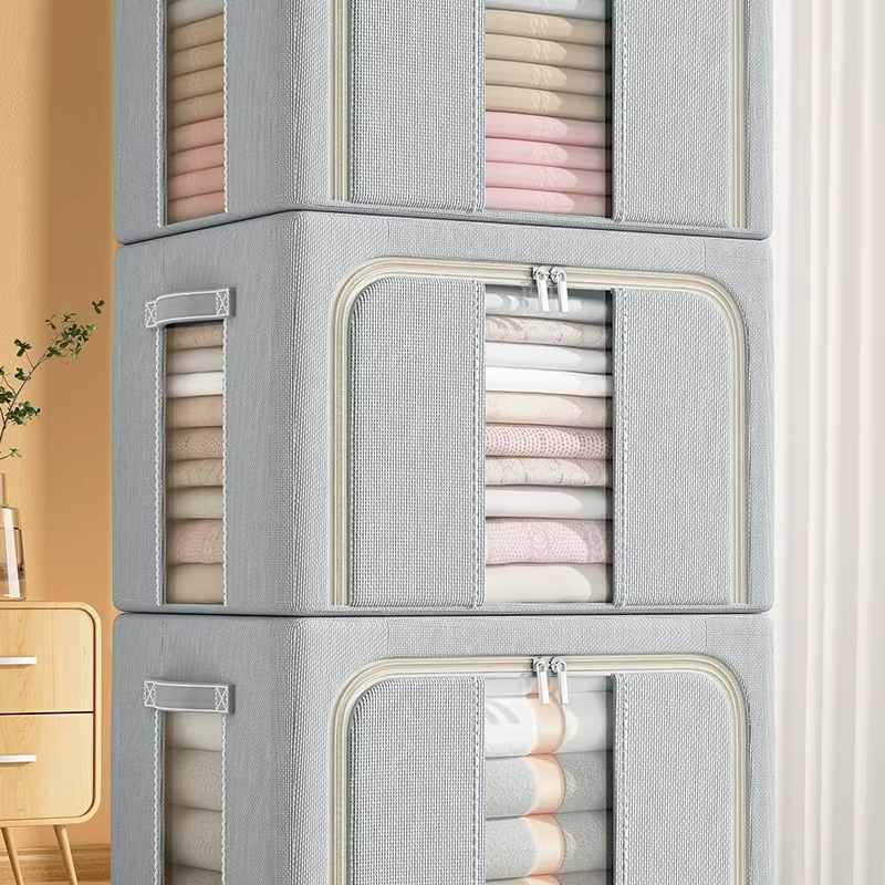 Boîte de rangement pour vêtements, grande capacité, pour la maison, pour doudounes, couvertures, boî
