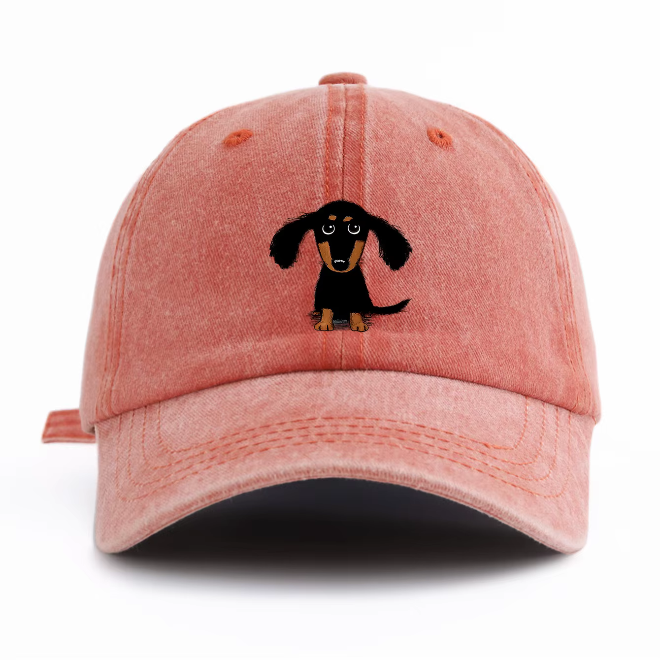 Casquette de Baseball délavée imprimée teckel pour adultes, chapeau de papa réglable et doux, Style 