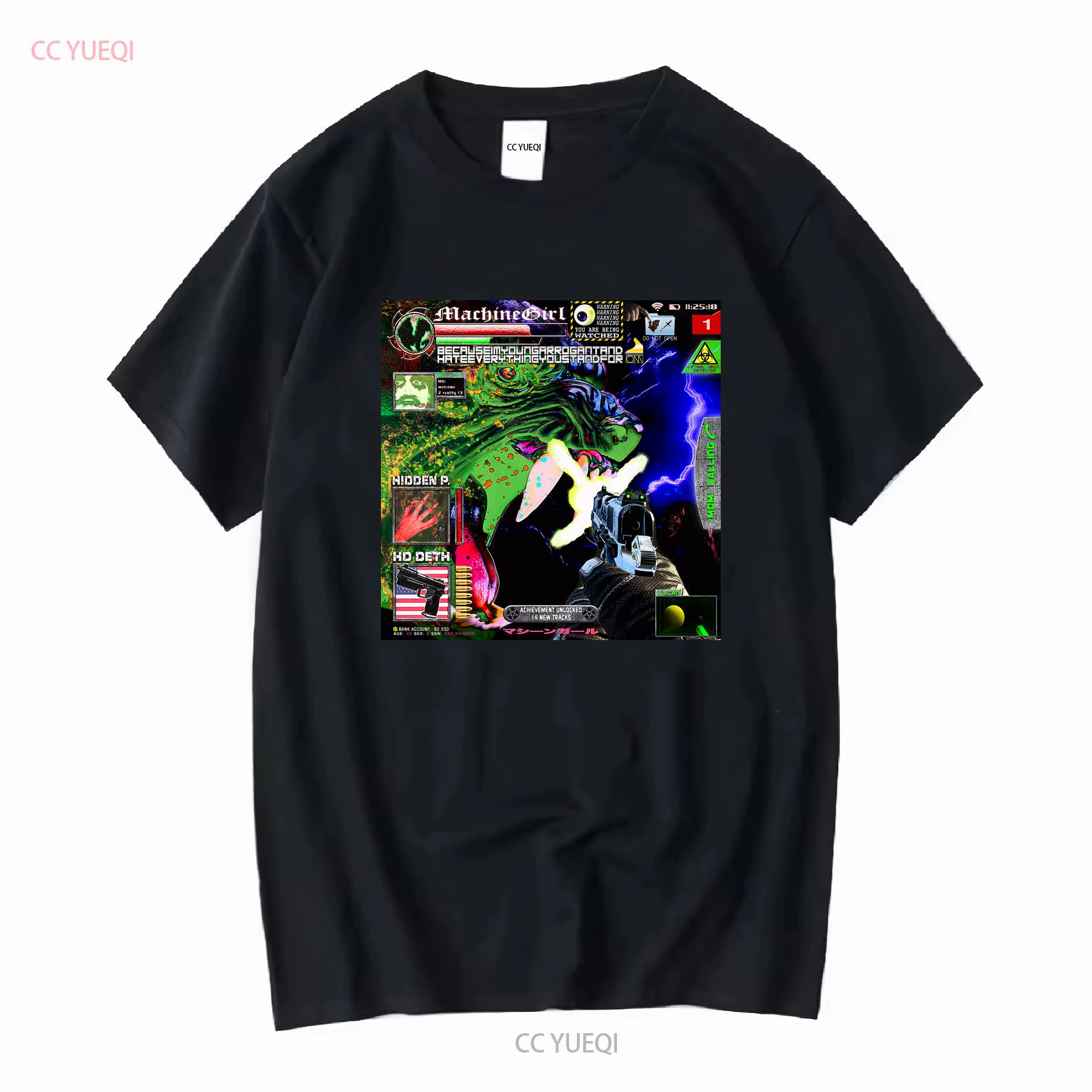 Machine fille parce que je suis jeune Arrogant et déteste tout vous debout pour Album t-shirt Breakc