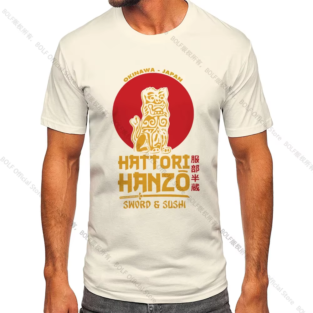 T-shirt imprimé Hattori Hanzo pour hommes, 100% coton, t-shirts classiques Harajuku pour hommes et f