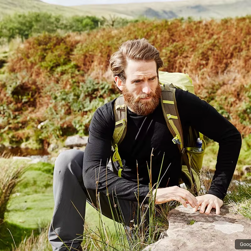 Sports de plein air pour hommes randonnée laine mérinos vêtements à séchage rapide, T-Shirt à manche