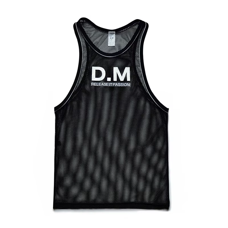 Haut de gymnastique en maille respirante pour hommes, chemise de fitness d'été, zones de musculation