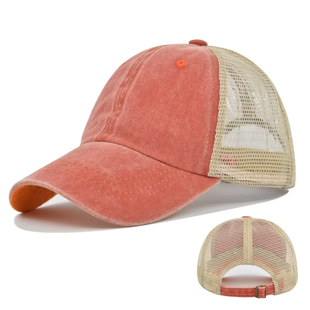 Logo personnalisé imprimé Casquette de baseball Casquette d'été Casquette en maille pour adulte Casq