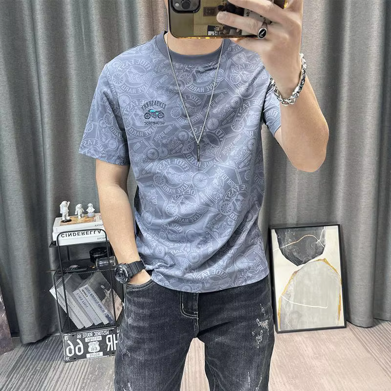 T-shirt d'été à manches courtes et quarts pour homme, vêtement esthétique, Original, en coton de hau
