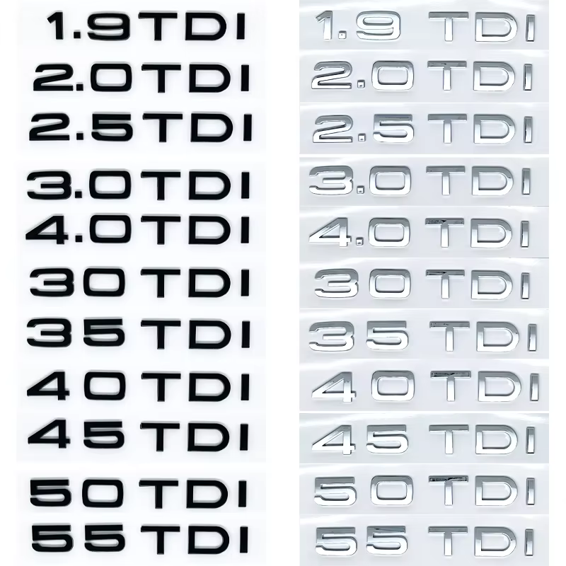Autocollant de coffre de voiture, lettres ABS 3D 2.0TDI 2.5TDI 3.0TDI 35TDI 40TDI 45TDI 50TDI, pour 
