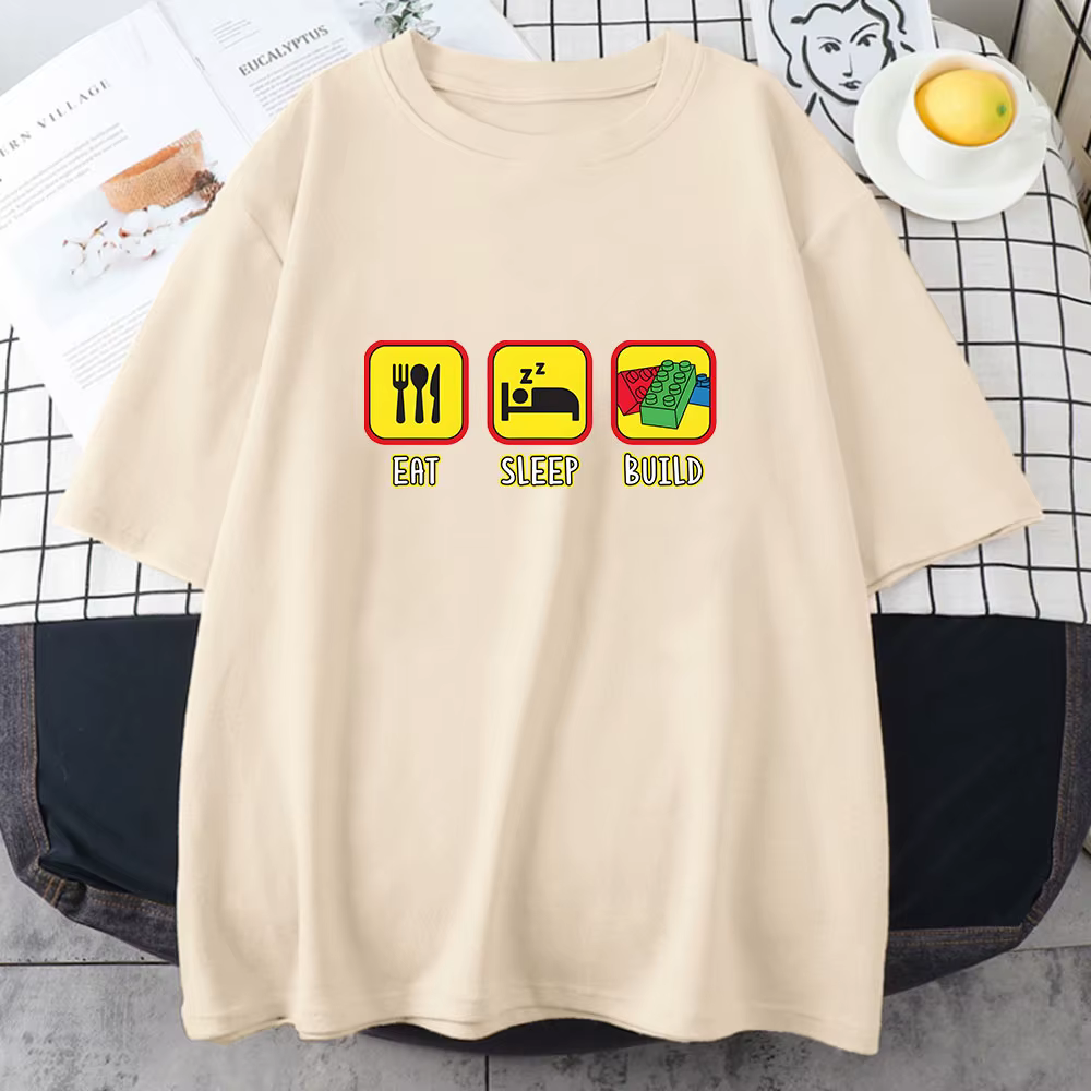 T-shirt à col rond Space Lego importer nights, tee-shirt imprimé dessin animé, tee-shirt Funko Pop, 