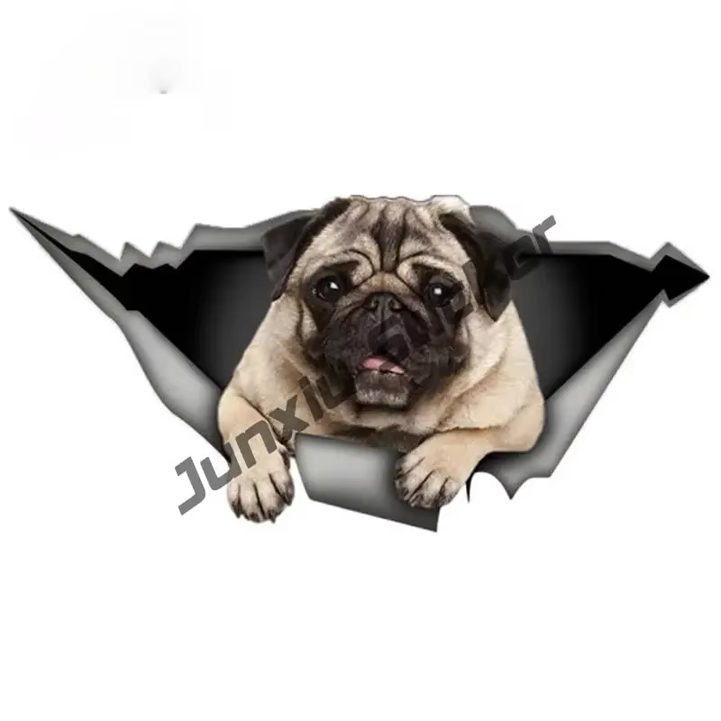 Autocollant 3D de bouledogue français et anglais, décalcomanie de dessin animé PDPDog, créatif, drôl