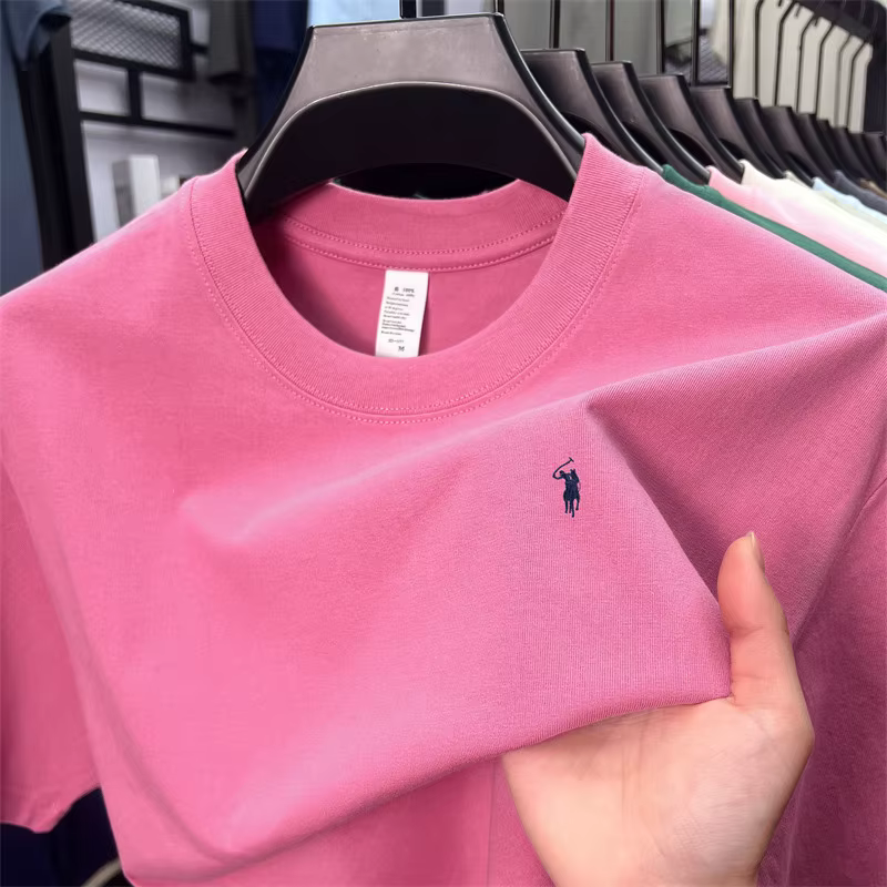 100% coton hommes à manches courtes T-shirt marque de mode Paul Pony broderie été nouveau haut de ga