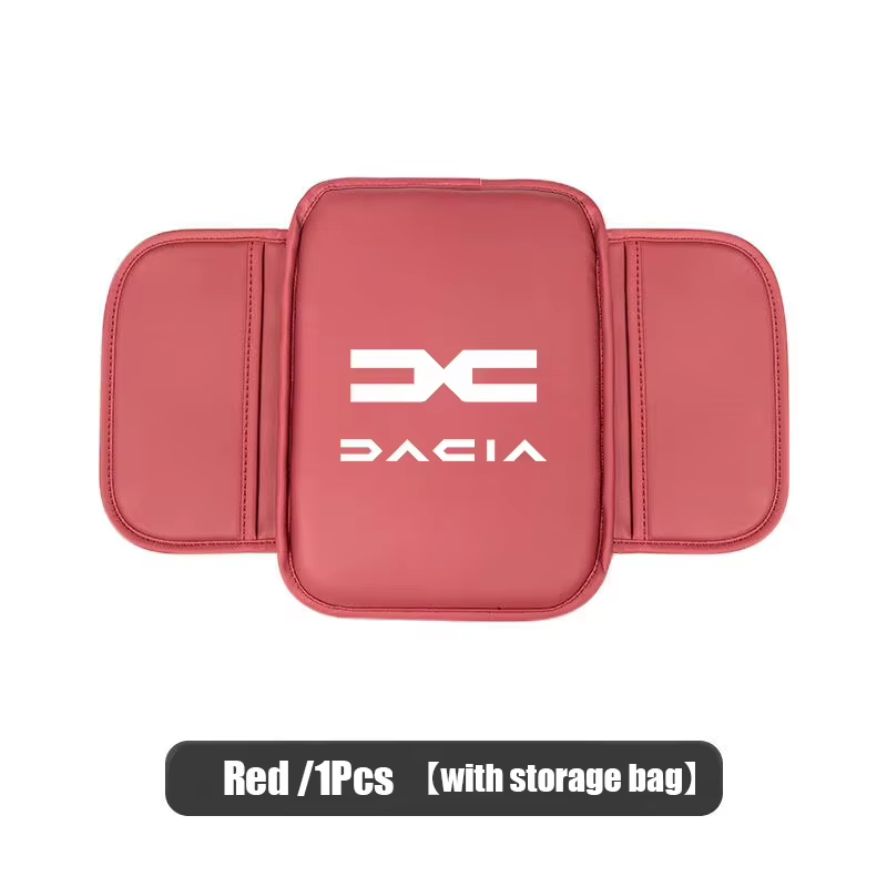 Housse de coussin d'accoudoir de voiture, accessoires de coussin central de siège en cuir pour Dacia
