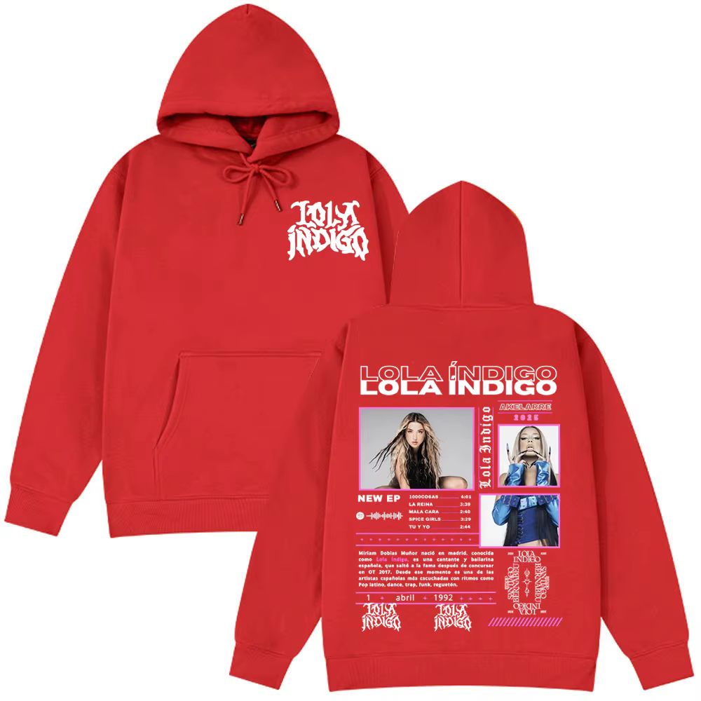 Lola Singer Indigo 2025 Tour sweat à capuche graphique hommes femmes vêtements mode esthétique sweat