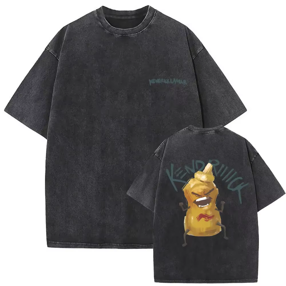 Le chanteur de rap Kendrick Lamar n'aime nos T-shirts rétro délavés. T-shirts d'été surdimensionnés 