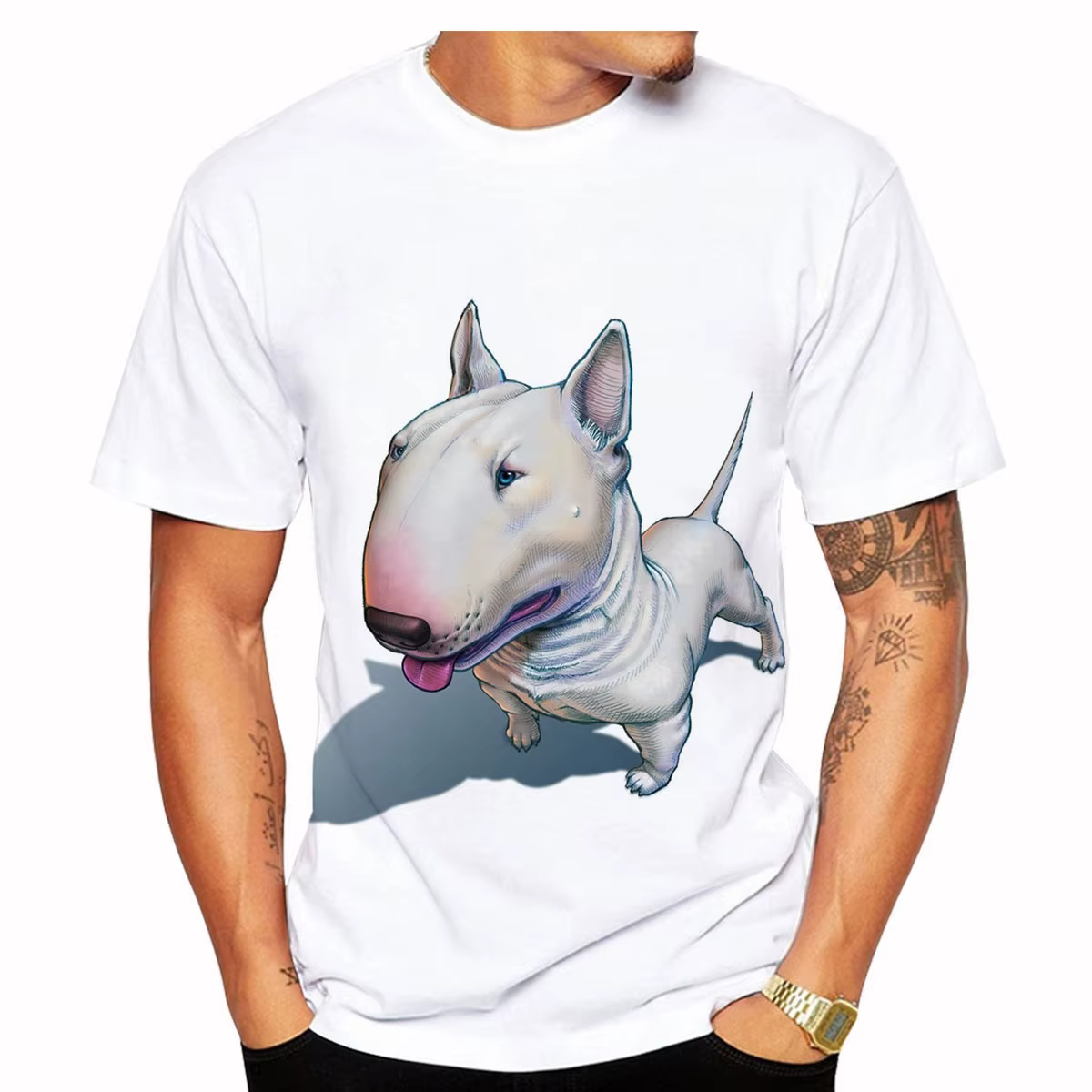 Drôle Bull Terrier T-Shirts chien de compagnie impression 3D Streetwear hommes femmes mode surdimens