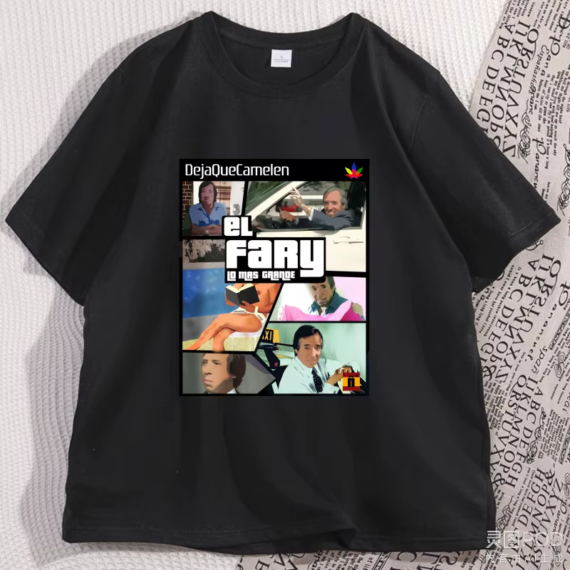 T-shirts graphiques Streetwear à la mode El Fary t-shirt espagnol décontracté coton à manches courte