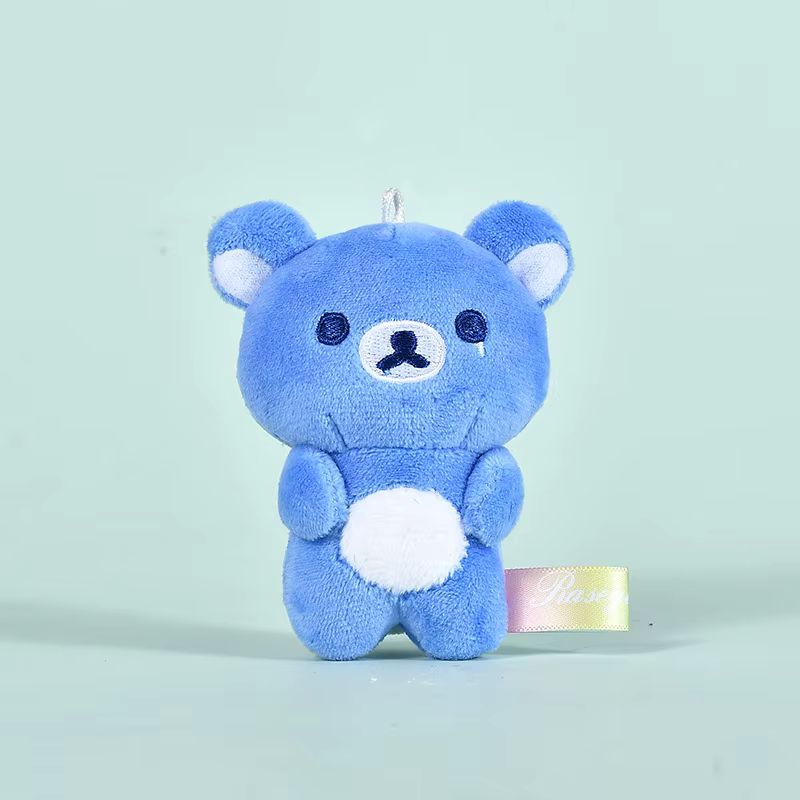 Kawaii Rilakkuma Mini peluche porte-clés après la pluie soleil accessoire doux dessin animé ours arc