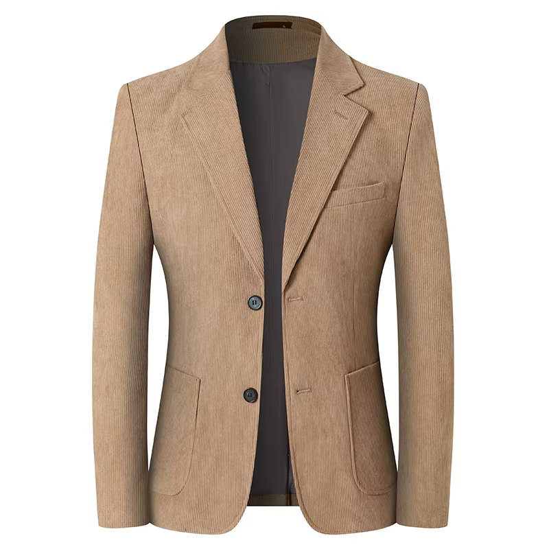Blazer Hombre haute qualité hommes à la mode veste en velours côtelé affaires décontracté Banquet So