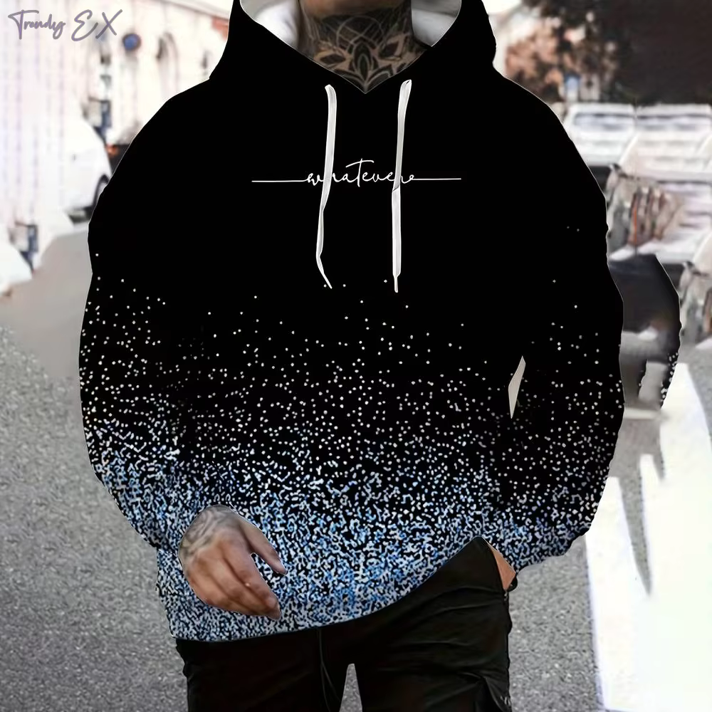 Sweat à capuche en polyester imprimé Paris nickel é pour hommes, haut décontracté, pull léger, vêtem