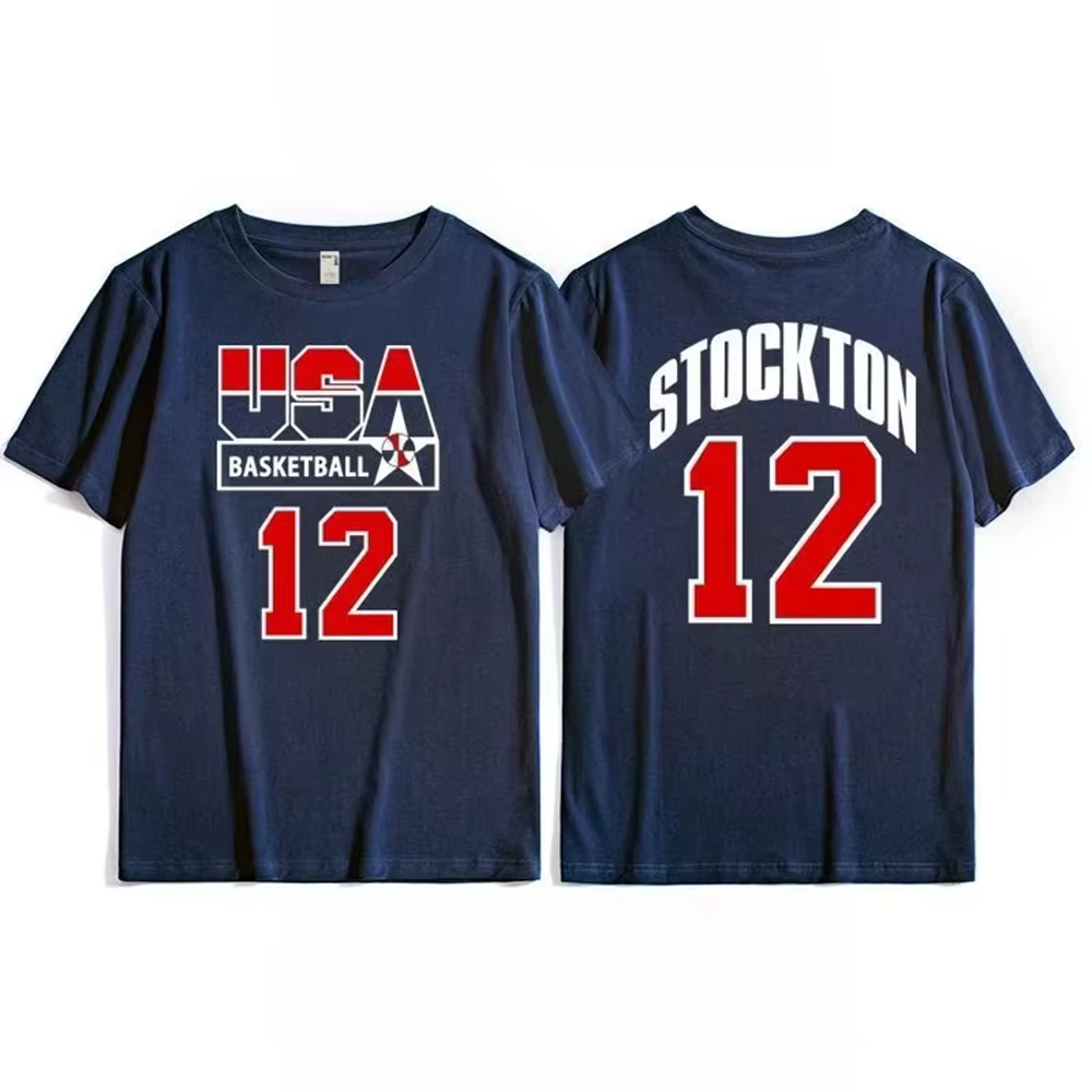 Nouveau T-shirt d'entraînement de basketball américain pour hommes, édition spéciale rétro sportive 