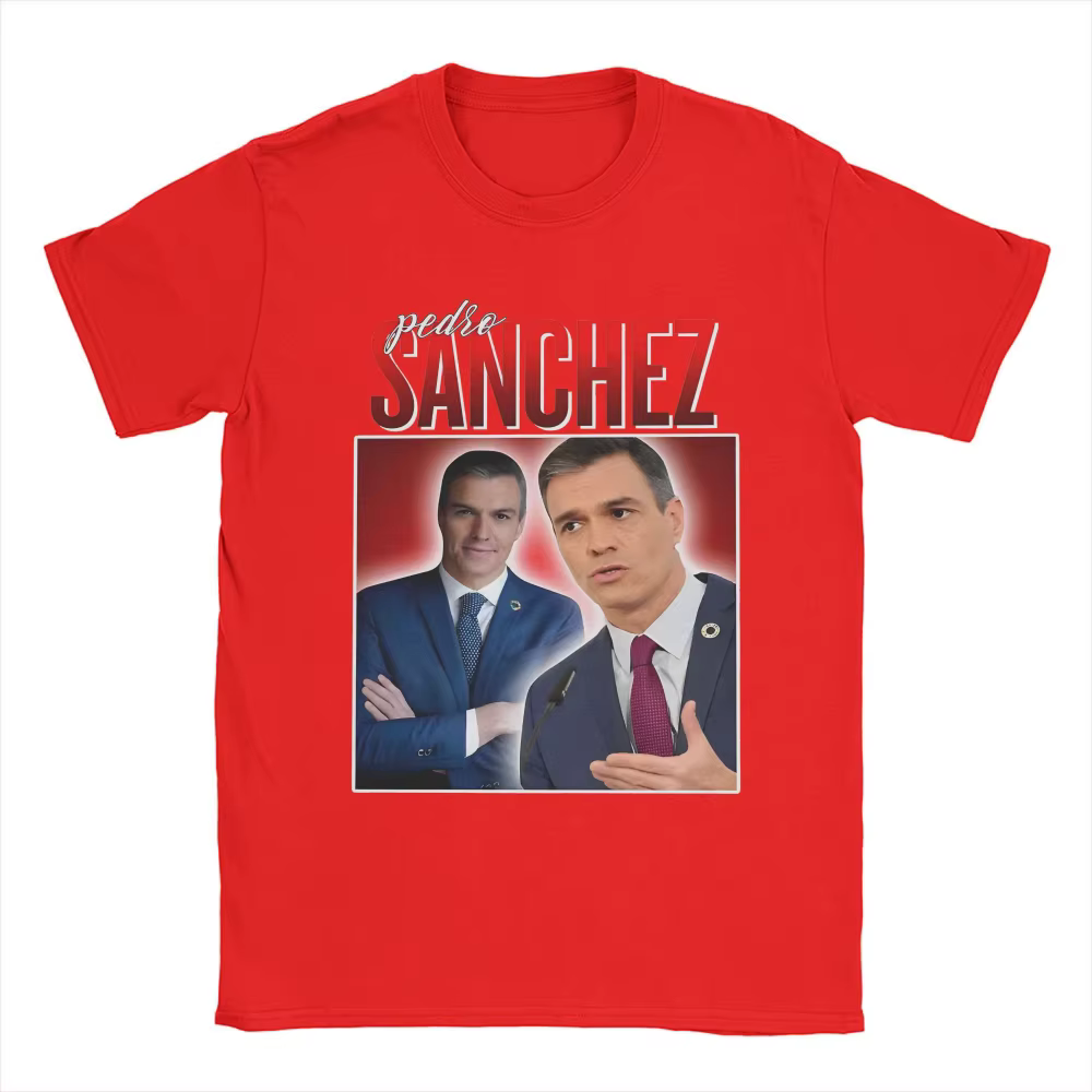 T-Shirt à manches courtes pour hommes, en coton, humoristique, Pedro Sanchez, espagne, PSOE, Perro S