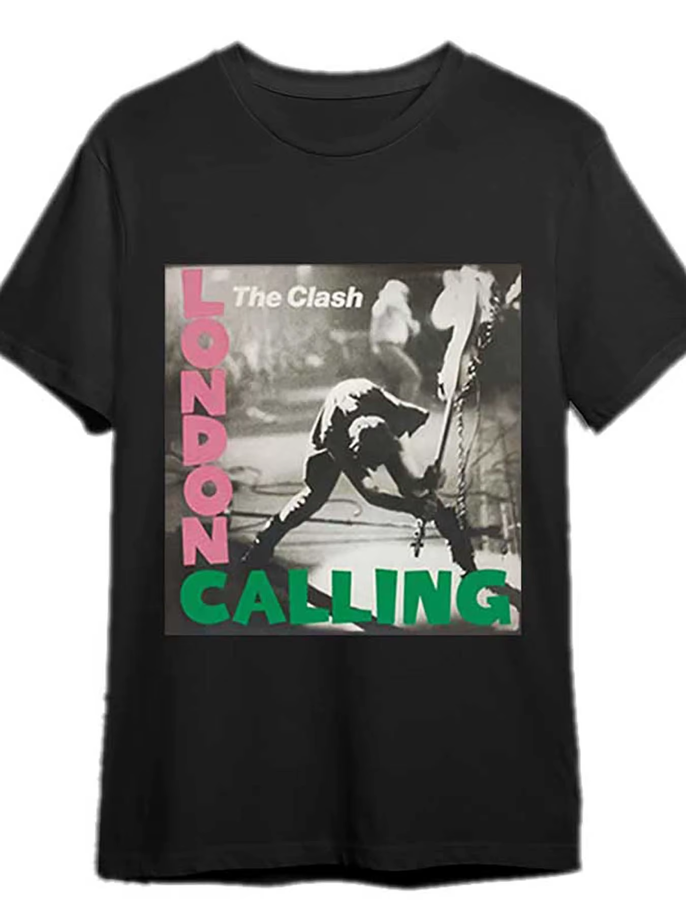 T-shirt rétro pour homme The Clash « London Calling » - T-shirt imprimé avec l'album et la chanson, 