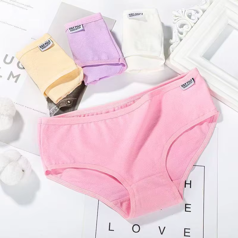 Lot de 5 culottes en coton sexy pour femmes, sous-vêtements respirants, slips taille moyenne pour fi